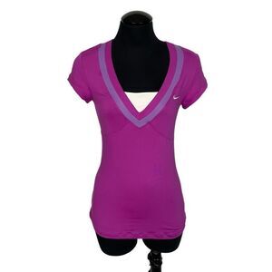 Nike Dri-Fit V-Neck Stretch T-Shirt - Women’s M